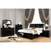 Castor Bed Black, Chrome, & White - U&U Home Budget Furniture (Carteret, NJ)