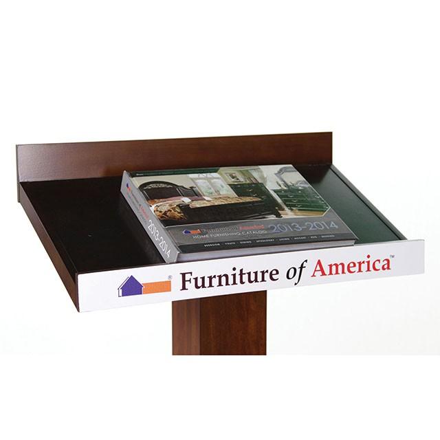 Catalia Dark Oak/Espresso Book Stand - U&U Home Budget Furniture (Carteret, NJ)