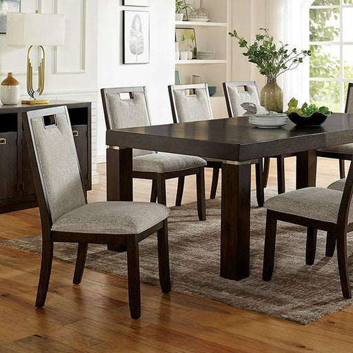 CATERINA Dining Table w/ 1 x 18" Leaf - U&U Home Budget Furniture (Carteret, NJ)