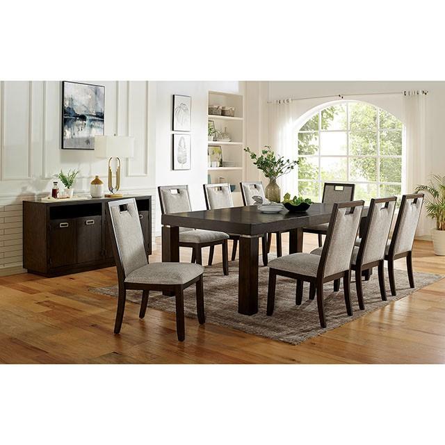 CATERINA Dining Table w/ 1 x 18" Leaf - U&U Home Budget Furniture (Carteret, NJ)