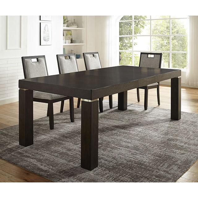 CATERINA Dining Table w/ 1 x 18" Leaf - U&U Home Budget Furniture (Carteret, NJ)