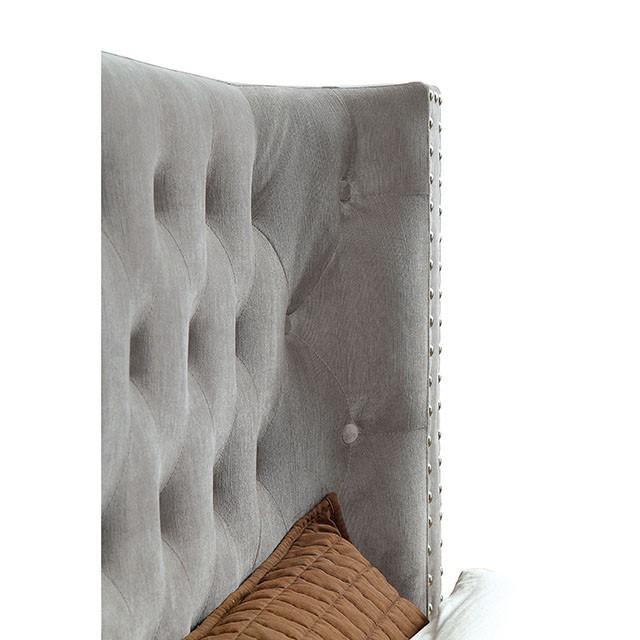 Cayla Bed Silver & Grey - U&U Home Budget Furniture (Carteret, NJ)