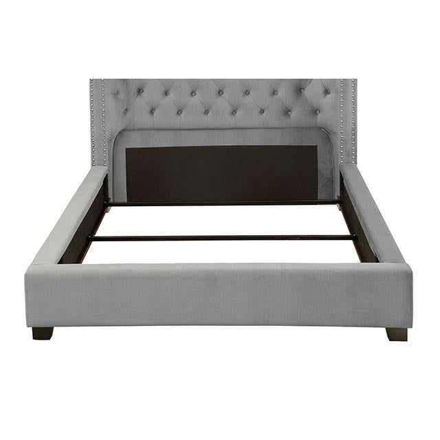 Cayla Bed Silver & Grey - U&U Home Budget Furniture (Carteret, NJ)