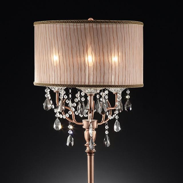 CECELIA Floor Lamp, Hanging Crystal - U&U Home Budget Furniture (Carteret, NJ)