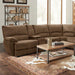 CERELIA Power Sectional, Brown - U&U Home Budget Furniture (Carteret, NJ)