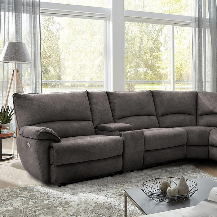 CERELIA Power Sectional, Gray - U&U Home Budget Furniture (Carteret, NJ)