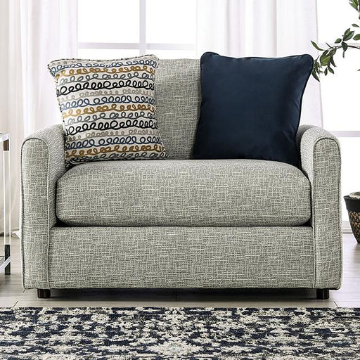 CHANCERY Chair & Half, Gray/Navy - U&U Home Budget Furniture (Carteret, NJ)