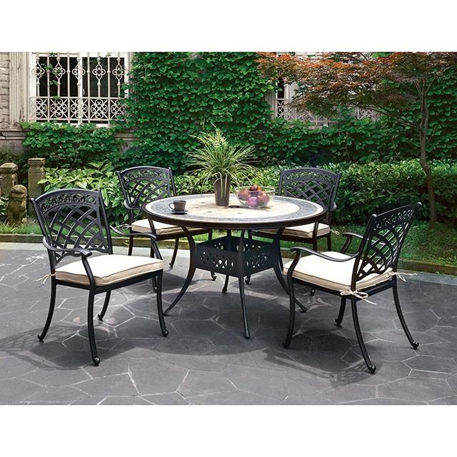 Charissa Round Patio Table - U&U Home Budget Furniture (Carteret, NJ)