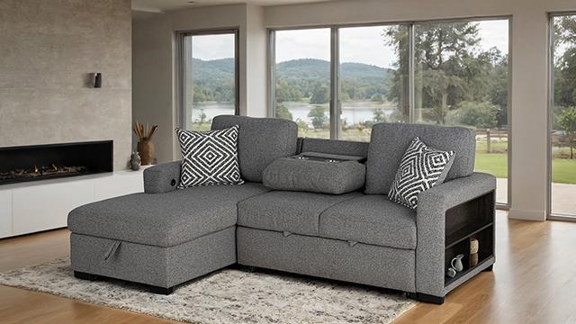 Chatham Sectional Gray - U&U Home Budget Furniture (Carteret, NJ)