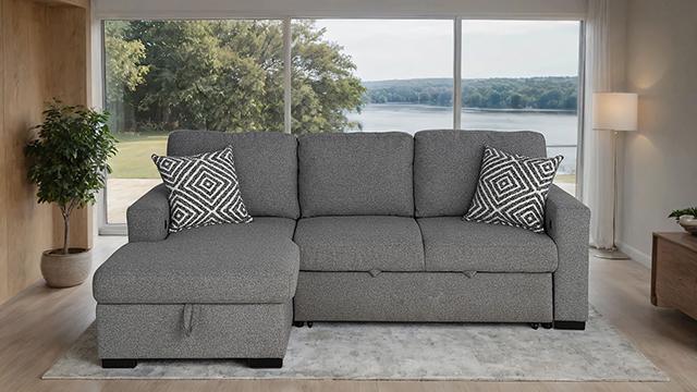 Chatham Sectional Gray - U&U Home Budget Furniture (Carteret, NJ)