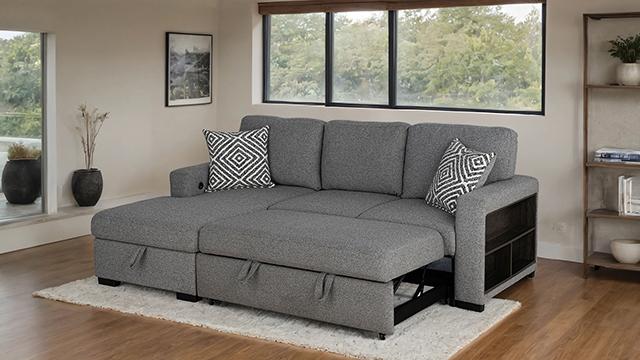 Chatham Sectional Gray - U&U Home Budget Furniture (Carteret, NJ)