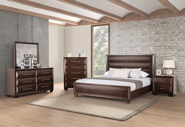 Chemnitz Bed Espresso & White - U&U Home Budget Furniture (Carteret, NJ)