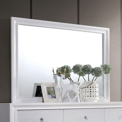 Chrissy White Mirror - U&U Home Budget Furniture (Carteret, NJ)