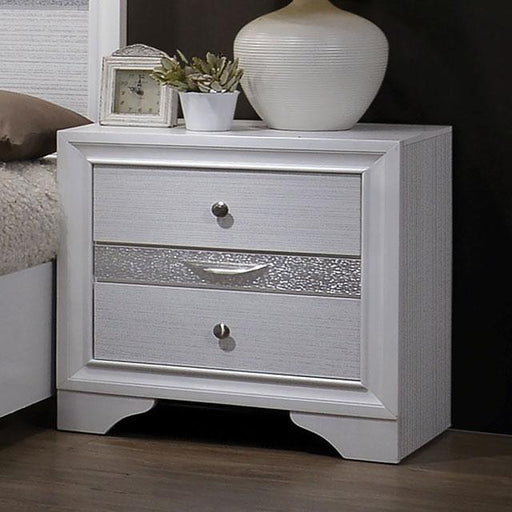 Chrissy White Night Stand - U&U Home Budget Furniture (Carteret, NJ)