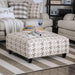 Christine Light Gray/Pattern Ottoman - U&U Home Budget Furniture (Carteret, NJ)