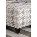 Christine Light Gray/Pattern Ottoman - U&U Home Budget Furniture (Carteret, NJ)