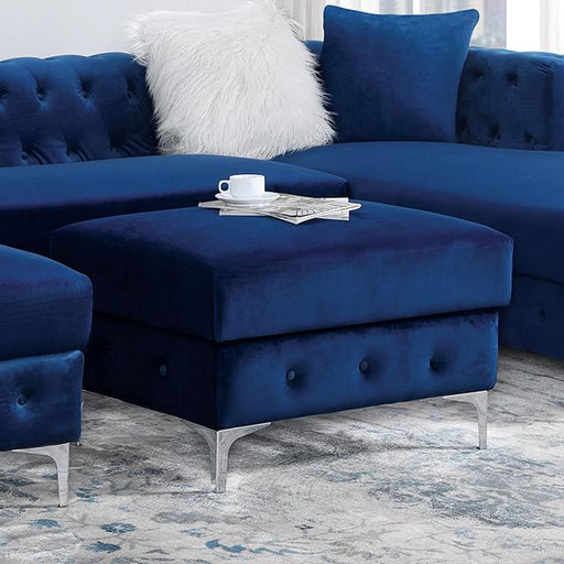 CIABATTONI Ottoman, Navy - U&U Home Budget Furniture (Carteret, NJ)