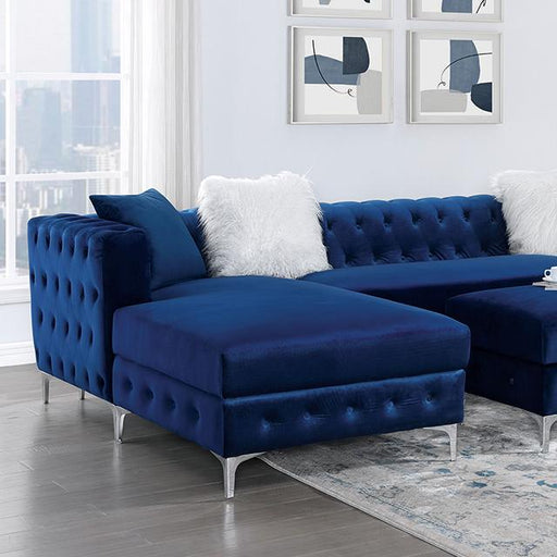 CIABATTONI Sectional, Navy - U&U Home Budget Furniture (Carteret, NJ)