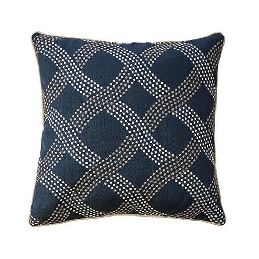 Cici Navy 20" X 20" Pillow, Navy (2/CTN) - U&U Home Budget Furniture (Carteret, NJ)