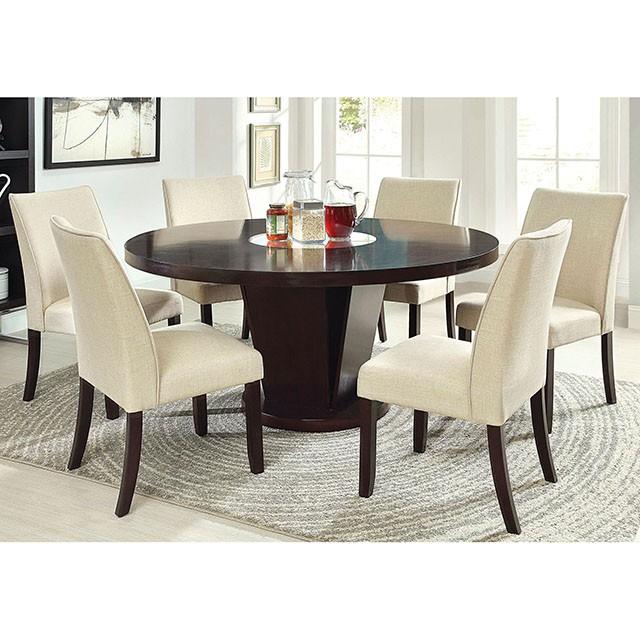 Cimma Espresso/Ivory Side Chair (2/CTN) - U&U Home Budget Furniture (Carteret, NJ)
