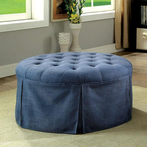 Claes Round Ottoman - U&U Home Budget Furniture (Carteret, NJ)