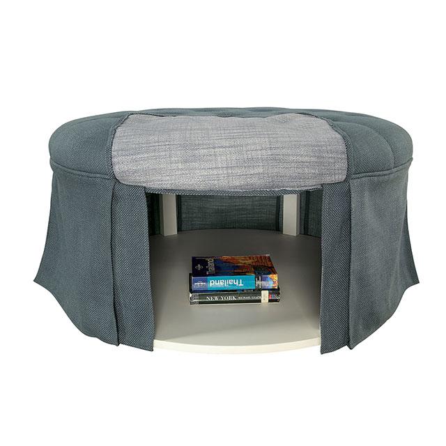 Claes Round Ottoman - U&U Home Budget Furniture (Carteret, NJ)