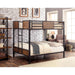 CLAPTON Black Full/Full Bunk Bed - U&U Home Budget Furniture (Carteret, NJ)