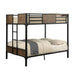 CLAPTON Black Full/Full Bunk Bed - U&U Home Budget Furniture (Carteret, NJ)