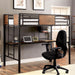 CLAPTON Black Twin Bed w/ Workstation - U&U Home Budget Furniture (Carteret, NJ)