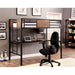CLAPTON Black Twin Bed w/ Workstation - U&U Home Budget Furniture (Carteret, NJ)