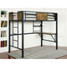 CLAPTON Black Twin Bed w/ Workstation - U&U Home Budget Furniture (Carteret, NJ)