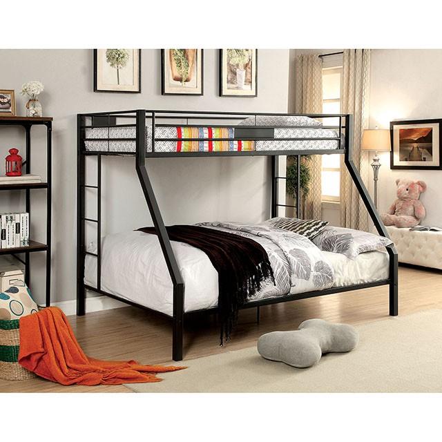 CLAREN Black Twin/Queen Bunk Bed - U&U Home Budget Furniture (Carteret, NJ)