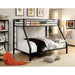 CLAREN Black Twin/Queen Bunk Bed - U&U Home Budget Furniture (Carteret, NJ)