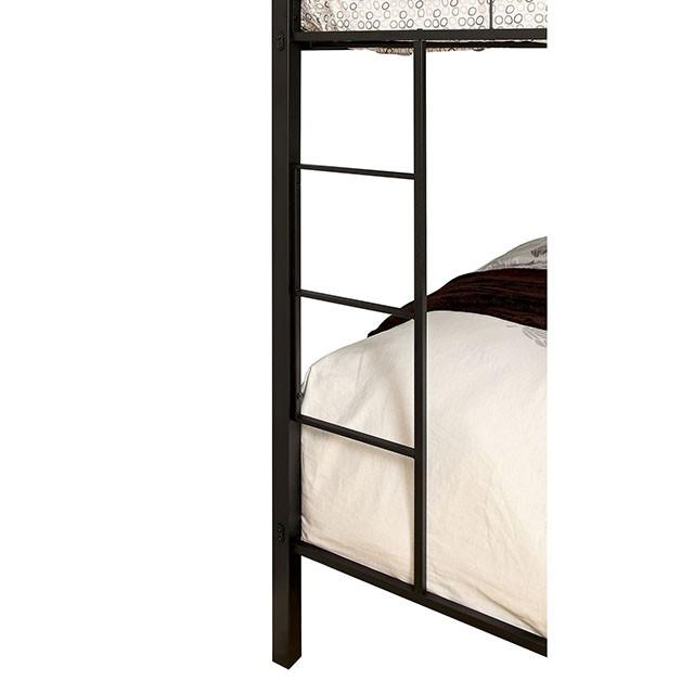 CLAREN Black Twin/Queen Bunk Bed - U&U Home Budget Furniture (Carteret, NJ)