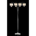 Claris Ivory/Chrome Arch Lamp, Hanging Crystal - U&U Home Budget Furniture (Carteret, NJ)
