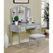 CLARISSE Silver Vanity w/ Stool - U&U Home Budget Furniture (Carteret, NJ)