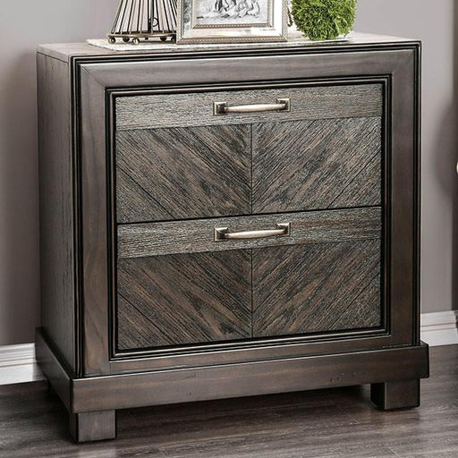 Argyros Espresso Night Stand - U&U Home Budget Furniture (Carteret, NJ)