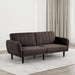 Aristide Futon Sofa Grey & Brown - U&U Home Budget Furniture (Carteret, NJ)