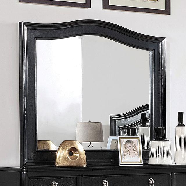 Ariston Mirror White, Silver, & Black - U&U Home Budget Furniture (Carteret, NJ)