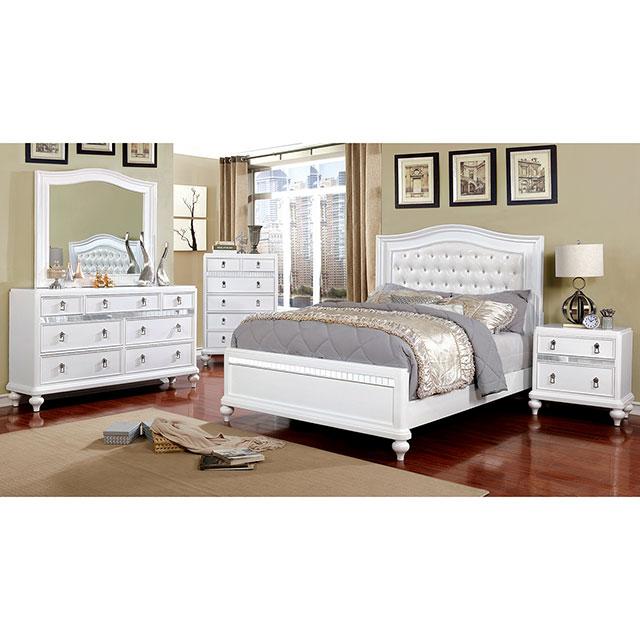 Ariston Mirror White, Silver, & Black - U&U Home Budget Furniture (Carteret, NJ)