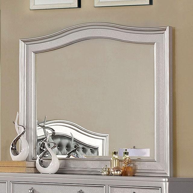 Ariston Mirror White, Silver, & Black - U&U Home Budget Furniture (Carteret, NJ)
