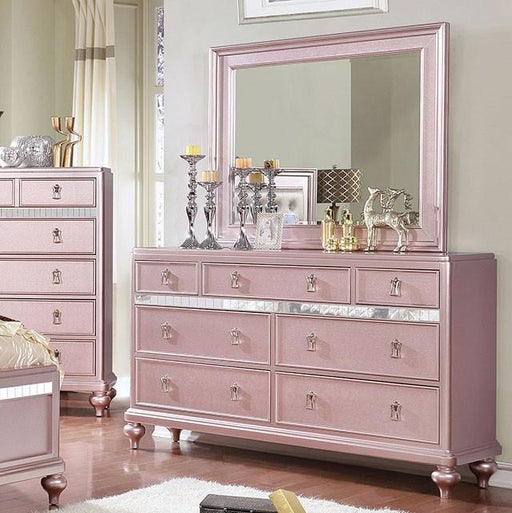 Ariston Rose Gold Dresser - U&U Home Budget Furniture (Carteret, NJ)
