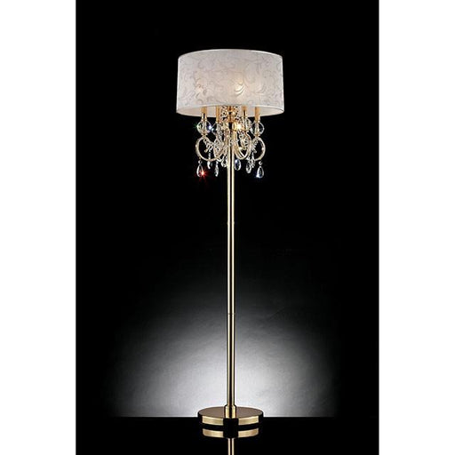 Deborah Gold 63"H Gold Floor Lamp - U&U Home Budget Furniture (Carteret, NJ)