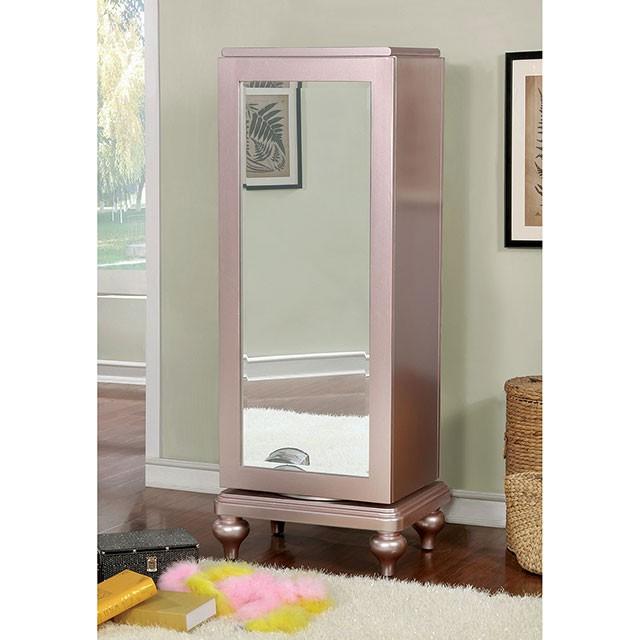 Ariston Rose Gold Swivel Chest - U&U Home Budget Furniture (Carteret, NJ)