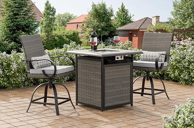 Arosa Fire Pit Counter Ht. Table - U&U Home Budget Furniture (Carteret, NJ)