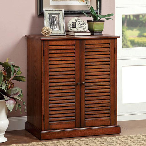Della Oak Shoe Cabinet - U&U Home Budget Furniture (Carteret, NJ)
