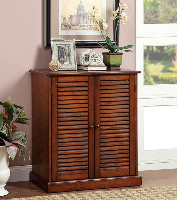 Della Oak Shoe Cabinet - U&U Home Budget Furniture (Carteret, NJ)