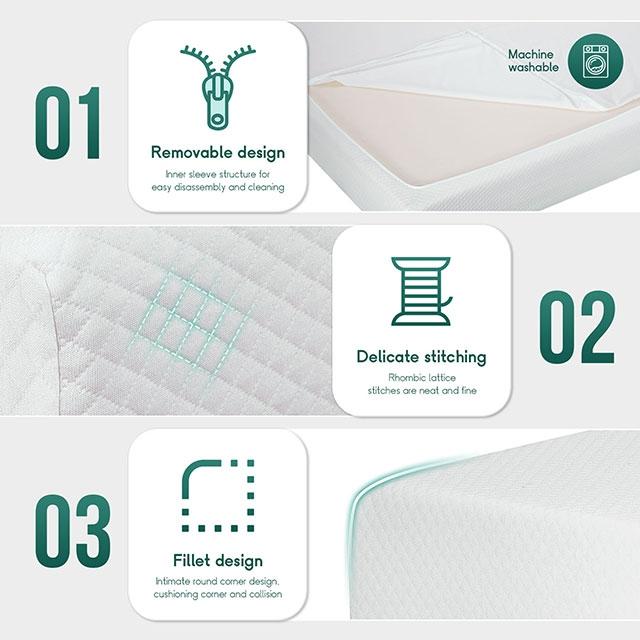 Artemisia 6" Full, Queen, & Twin Memory Foam Mattress - U&U Home Budget Furniture (Carteret, NJ)
