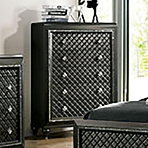 Demetria Metallic Gray Chest - U&U Home Budget Furniture (Carteret, NJ)