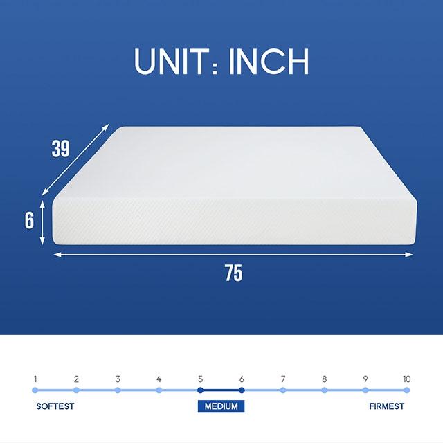 Artemisia 6" Full Memory Foam Mattress - U&U Home Budget Furniture (Carteret, NJ)